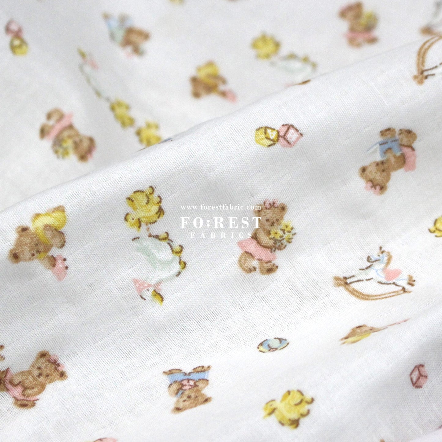 Double gauze - Teddy Bear fabric - FO:REST Fabric 布恩堂Liberty fabrictana lawnjapanese fabricykk zipper