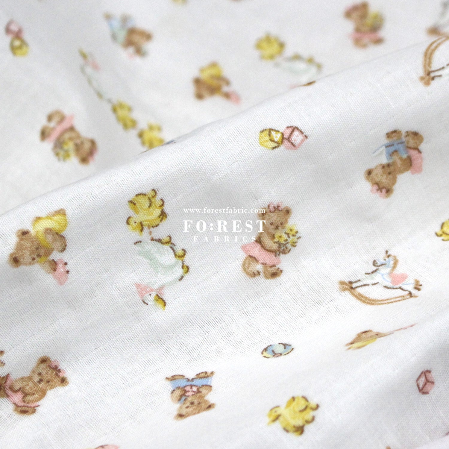 Double gauze - Teddy Bear fabric - FO:REST Fabric 布恩堂Liberty fabrictana lawnjapanese fabricykk zipper