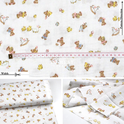 Double gauze - Teddy Bear fabric - FO:REST Fabric 布恩堂Liberty fabrictana lawnjapanese fabricykk zipper