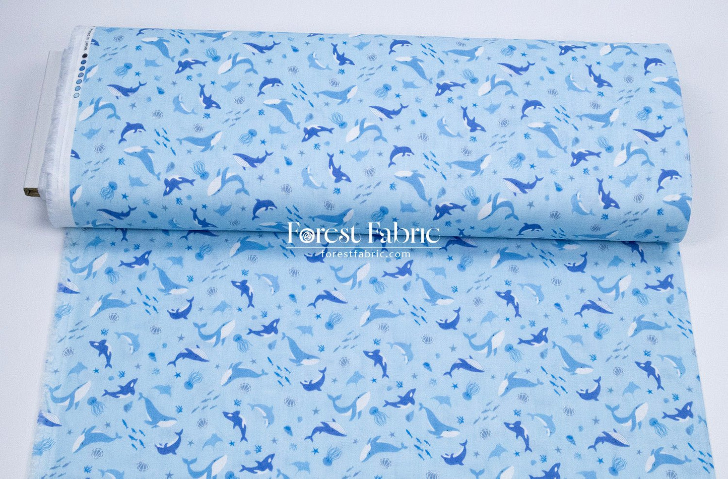 Double gauze - whale fabric - FO:REST Fabric 布恩堂Liberty fabrictana lawnjapanese fabricykk zipper