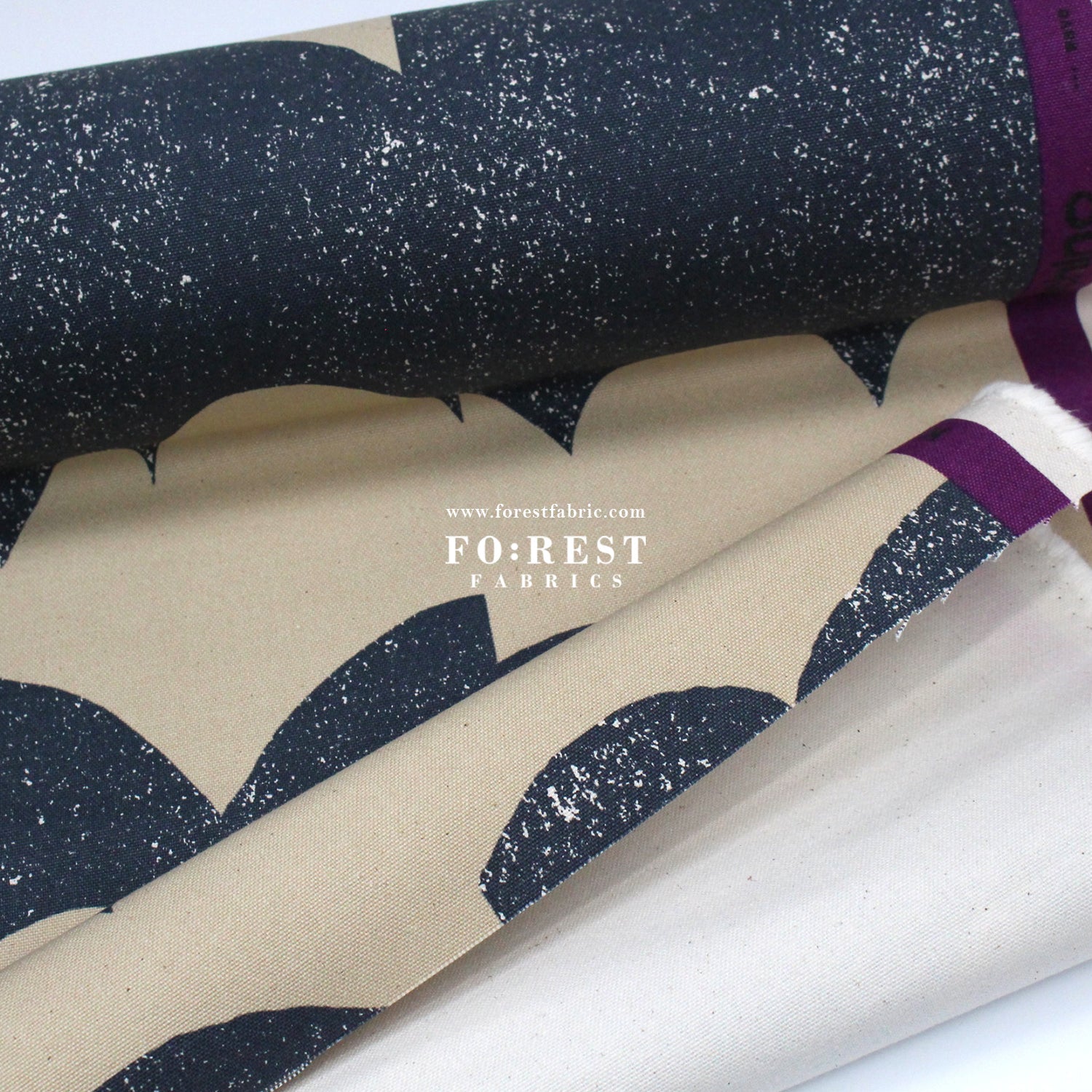 echino - No.9.5 Canvas - wave fabric Gray - FO:REST Fabric 布恩堂Liberty fabrictana lawnjapanese fabricykk zipper