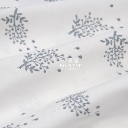 Embroidery Corduroy - Flower Fabric White 100% Cotton