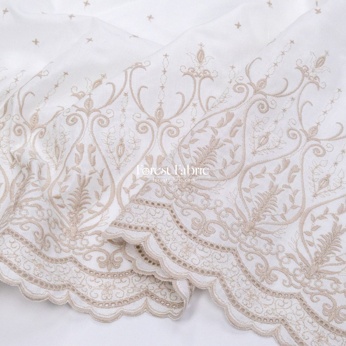 embroidery cotton - Baroque Elegance - FO:REST Fabric 布恩堂Liberty fabrictana lawnjapanese fabricykk zipper