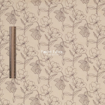embroidery cotton - Blossom Sketches - FO:REST Fabric 布恩堂Liberty fabrictana lawnjapanese fabricykk zipper