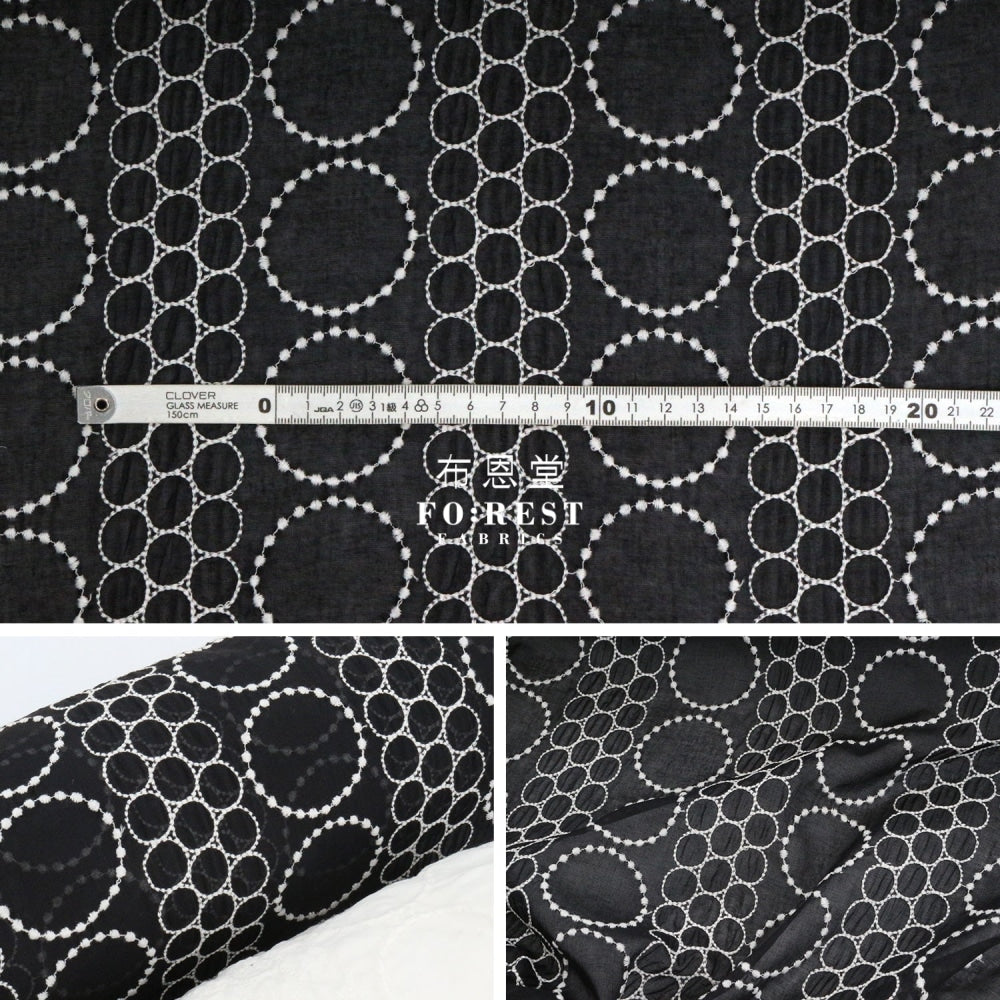Embroidery Cotton - Circle Dot Fabric