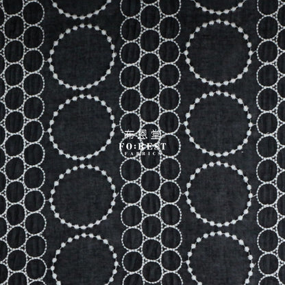 Embroidery Cotton - Circle Dot Fabric