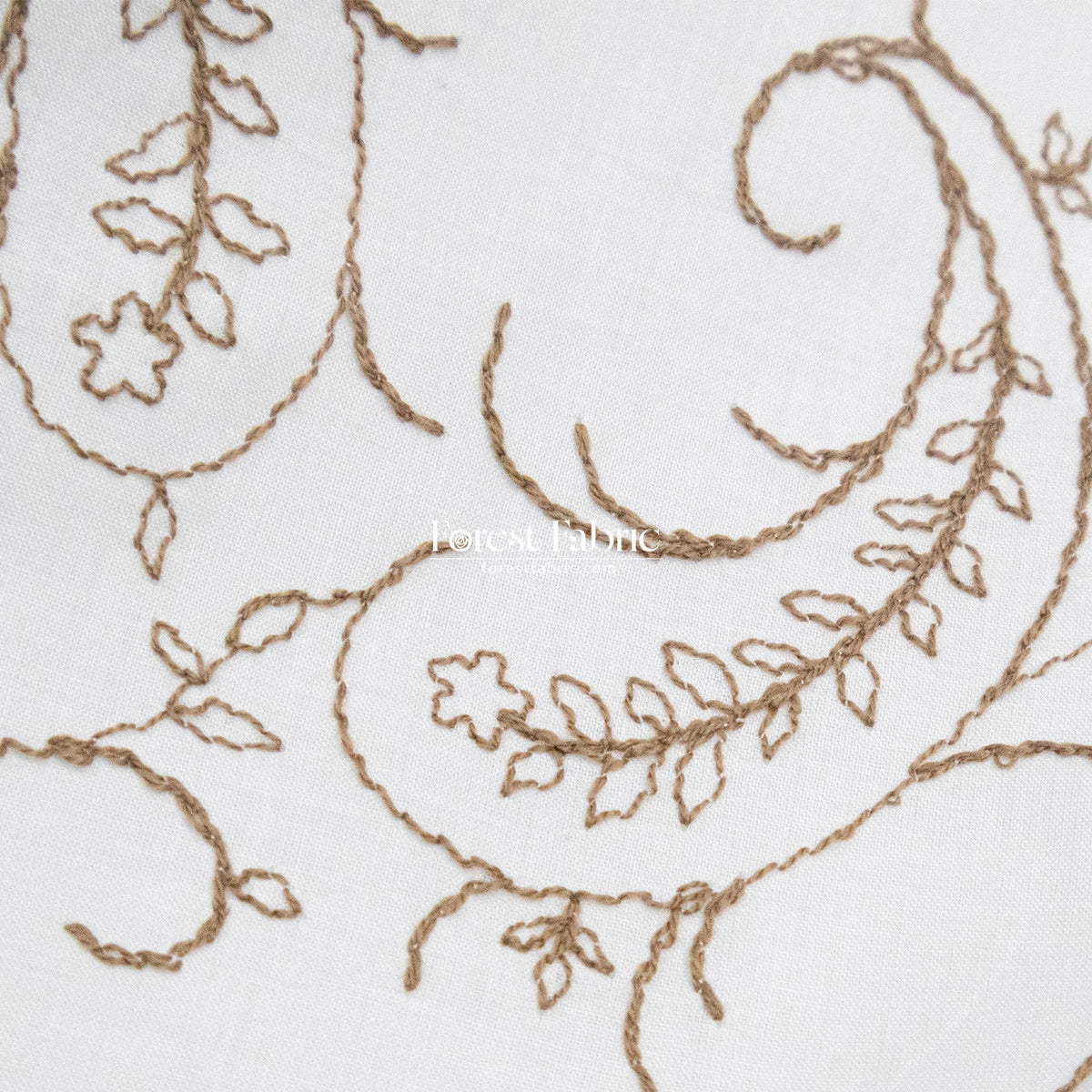 embroidery cotton - Delicate Vine - FO:REST Fabric 布恩堂Liberty fabrictana lawnjapanese fabricykk zipper