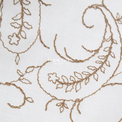 embroidery cotton - Delicate Vine - FO:REST Fabric 布恩堂Liberty fabrictana lawnjapanese fabricykk zipper