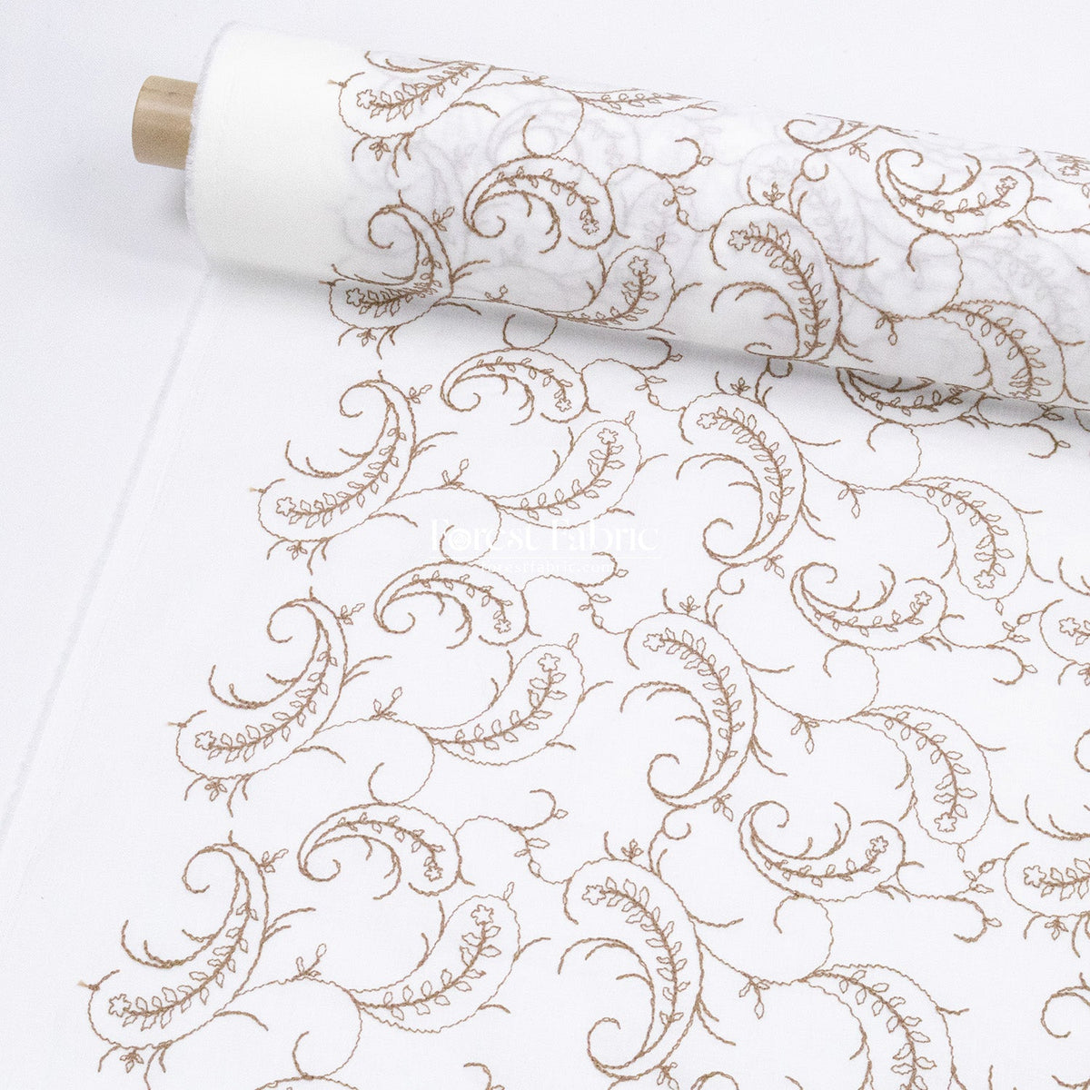 embroidery cotton - Delicate Vine - FO:REST Fabric 布恩堂Liberty fabrictana lawnjapanese fabricykk zipper