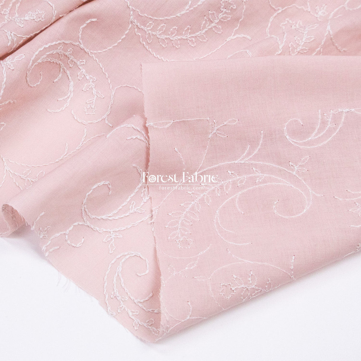 embroidery cotton - Delicate Vine - FO:REST Fabric 布恩堂Liberty fabrictana lawnjapanese fabricykk zipper