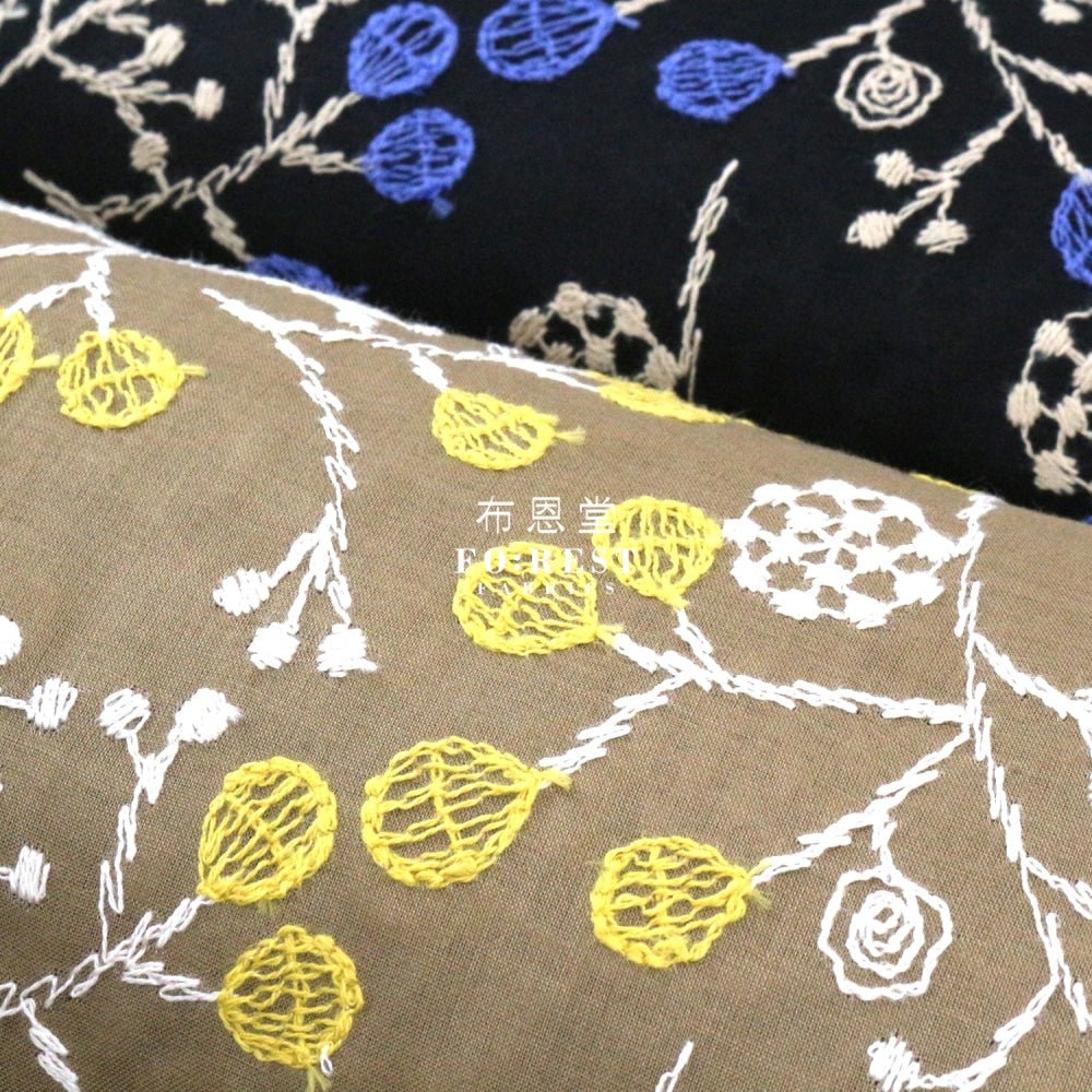 embroidery cotton - Flower - FO:REST Fabric 布恩堂Liberty fabrictana lawnjapanese fabricykk zipper