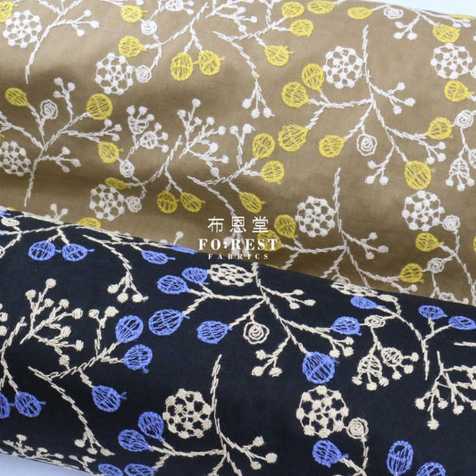 embroidery cotton - Flower - FO:REST Fabric 布恩堂Liberty fabrictana lawnjapanese fabricykk zipper