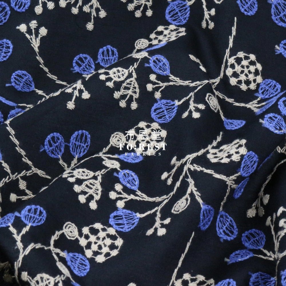 embroidery cotton - Flower - FO:REST Fabric 布恩堂Liberty fabrictana lawnjapanese fabricykk zipper