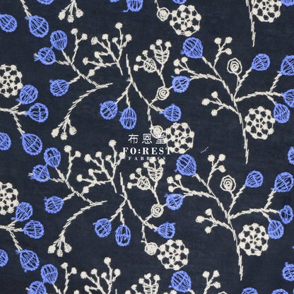 embroidery cotton - Flower - FO:REST Fabric 布恩堂Liberty fabrictana lawnjapanese fabricykk zipper
