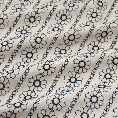 embroidery cotton Linen - Daisy Flower fabric Natural - FO:REST Fabric 布恩堂Liberty fabrictana lawnjapanese fabricykk zipper