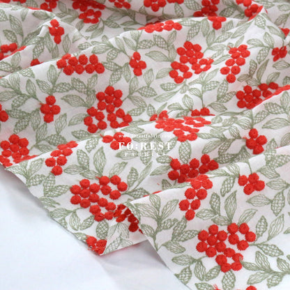 embroidery cotton - Mimosa flower - FO:REST Fabric 布恩堂Liberty fabrictana lawnjapanese fabricykk zipper