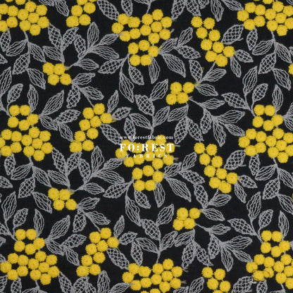 embroidery cotton - Mimosa flower - FO:REST Fabric 布恩堂Liberty fabrictana lawnjapanese fabricykk zipper