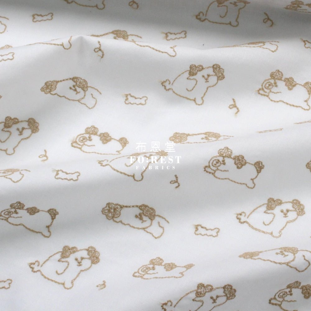 embroidery cotton - Poodle - FO:REST Fabric 布恩堂Liberty fabrictana lawnjapanese fabricykk zipper