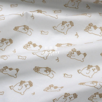 embroidery cotton - Poodle - FO:REST Fabric 布恩堂Liberty fabrictana lawnjapanese fabricykk zipper