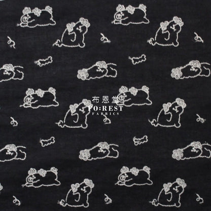 embroidery cotton - Poodle - FO:REST Fabric 布恩堂Liberty fabrictana lawnjapanese fabricykk zipper