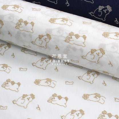 embroidery cotton - Poodle - FO:REST Fabric 布恩堂Liberty fabrictana lawnjapanese fabricykk zipper