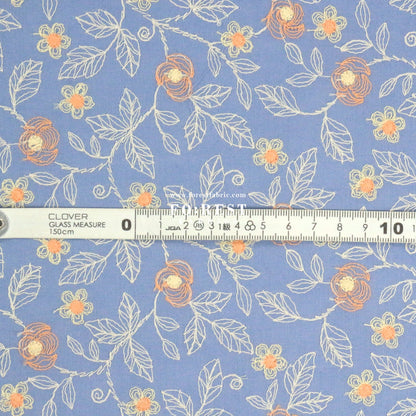 embroidery cotton - Rose Flower - FO:REST Fabric 布恩堂Liberty fabrictana lawnjapanese fabricykk zipper