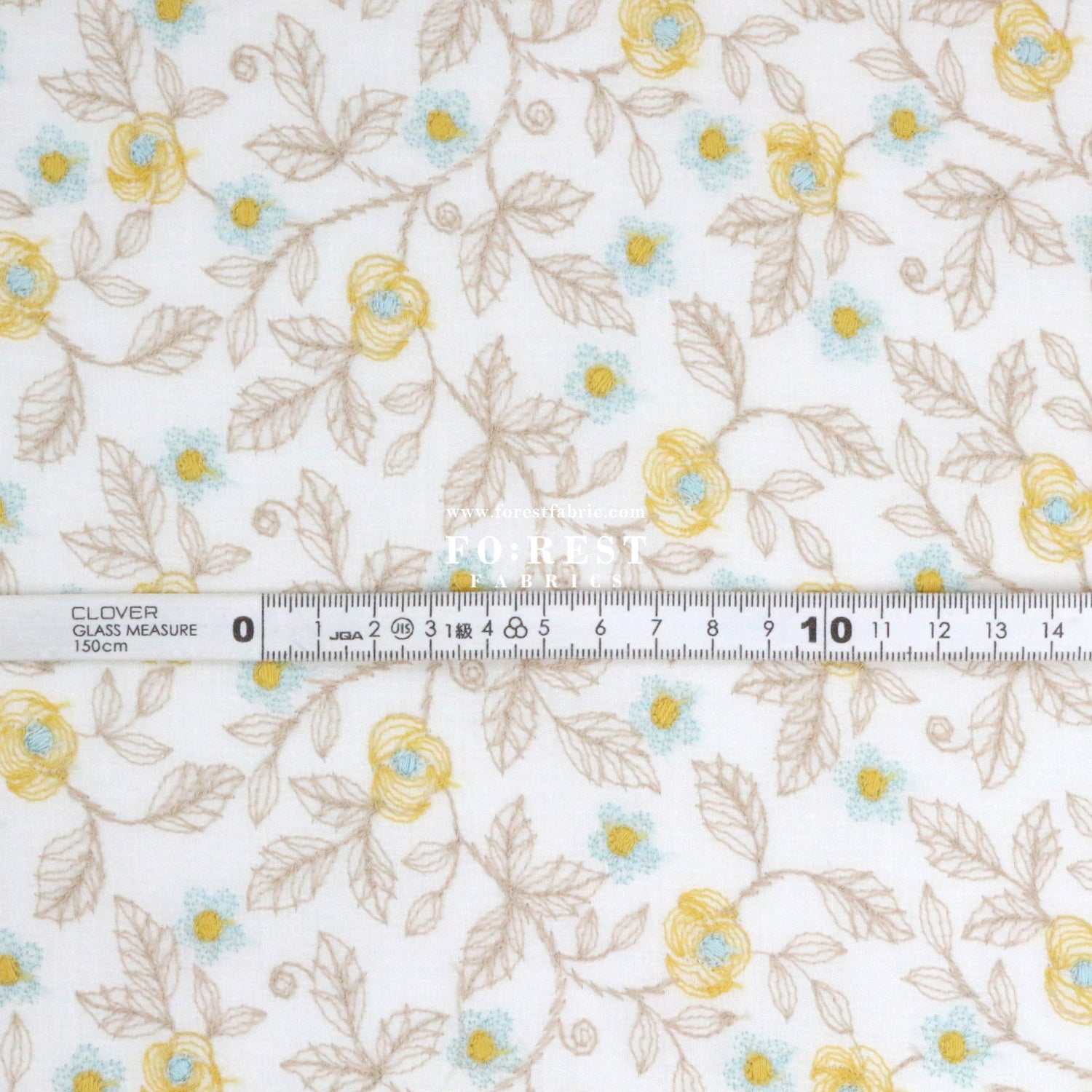 embroidery cotton - Rose Flower - FO:REST Fabric 布恩堂Liberty fabrictana lawnjapanese fabricykk zipper