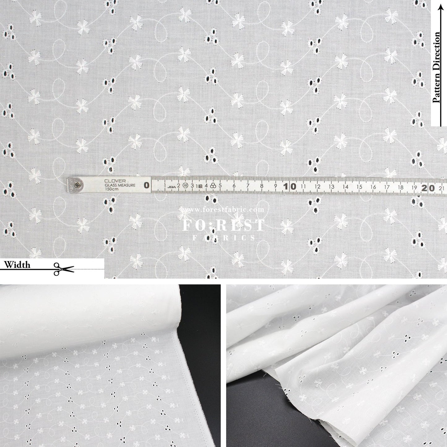 embroidery cotton - Simply flowers C - FO:REST Fabric 布恩堂Liberty fabrictana lawnjapanese fabricykk zipper