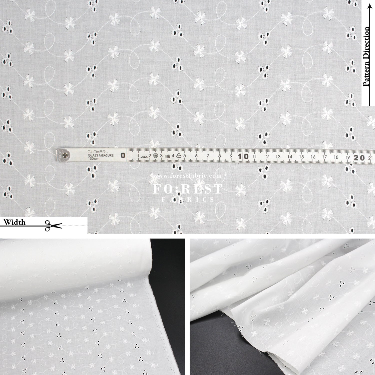 embroidery cotton - Simply flowers C - FO:REST Fabric 布恩堂Liberty fabrictana lawnjapanese fabricykk zipper