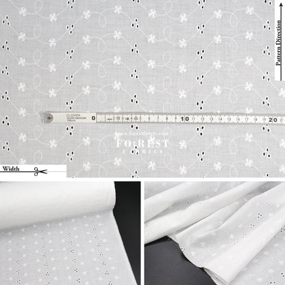 embroidery cotton - Simply flowers C - FO:REST Fabric 布恩堂Liberty fabrictana lawnjapanese fabricykk zipper