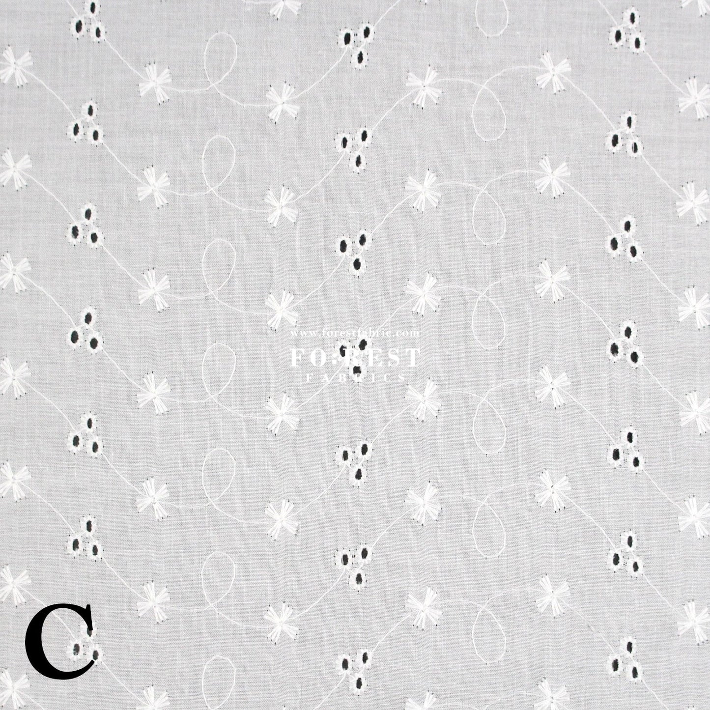 embroidery cotton - Simply flowers C - FO:REST Fabric 布恩堂Liberty fabrictana lawnjapanese fabricykk zipper