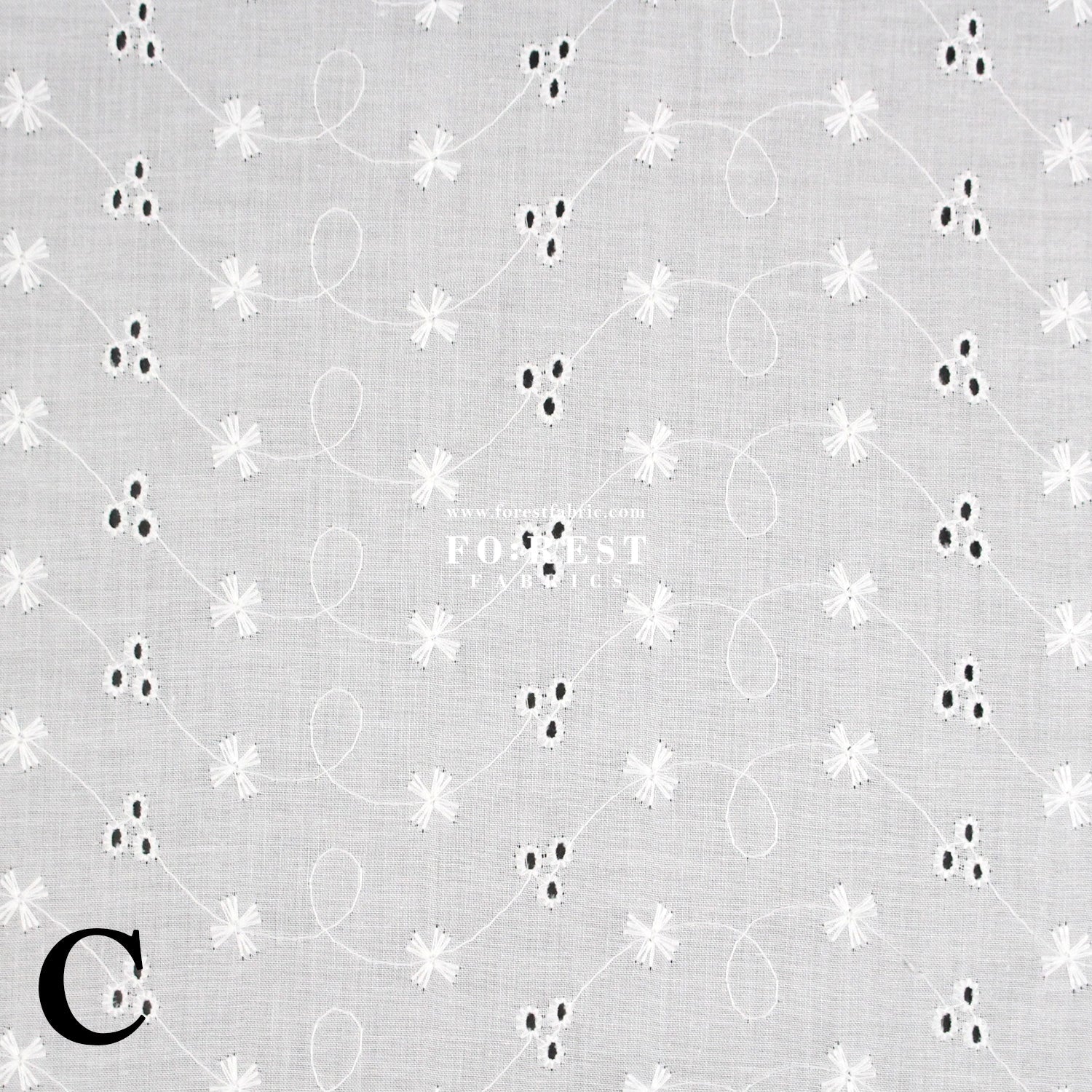 embroidery cotton - Simply flowers C - FO:REST Fabric 布恩堂Liberty fabrictana lawnjapanese fabricykk zipper