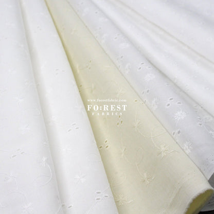 embroidery cotton - Simply flowers D - FO:REST Fabric 布恩堂Liberty fabrictana lawnjapanese fabricykk zipper