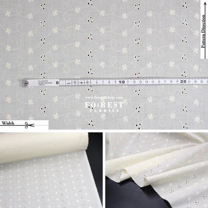 embroidery cotton - Simply flowers D - FO:REST Fabric 布恩堂Liberty fabrictana lawnjapanese fabricykk zipper