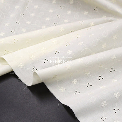 embroidery cotton - Simply flowers D - FO:REST Fabric 布恩堂Liberty fabrictana lawnjapanese fabricykk zipper