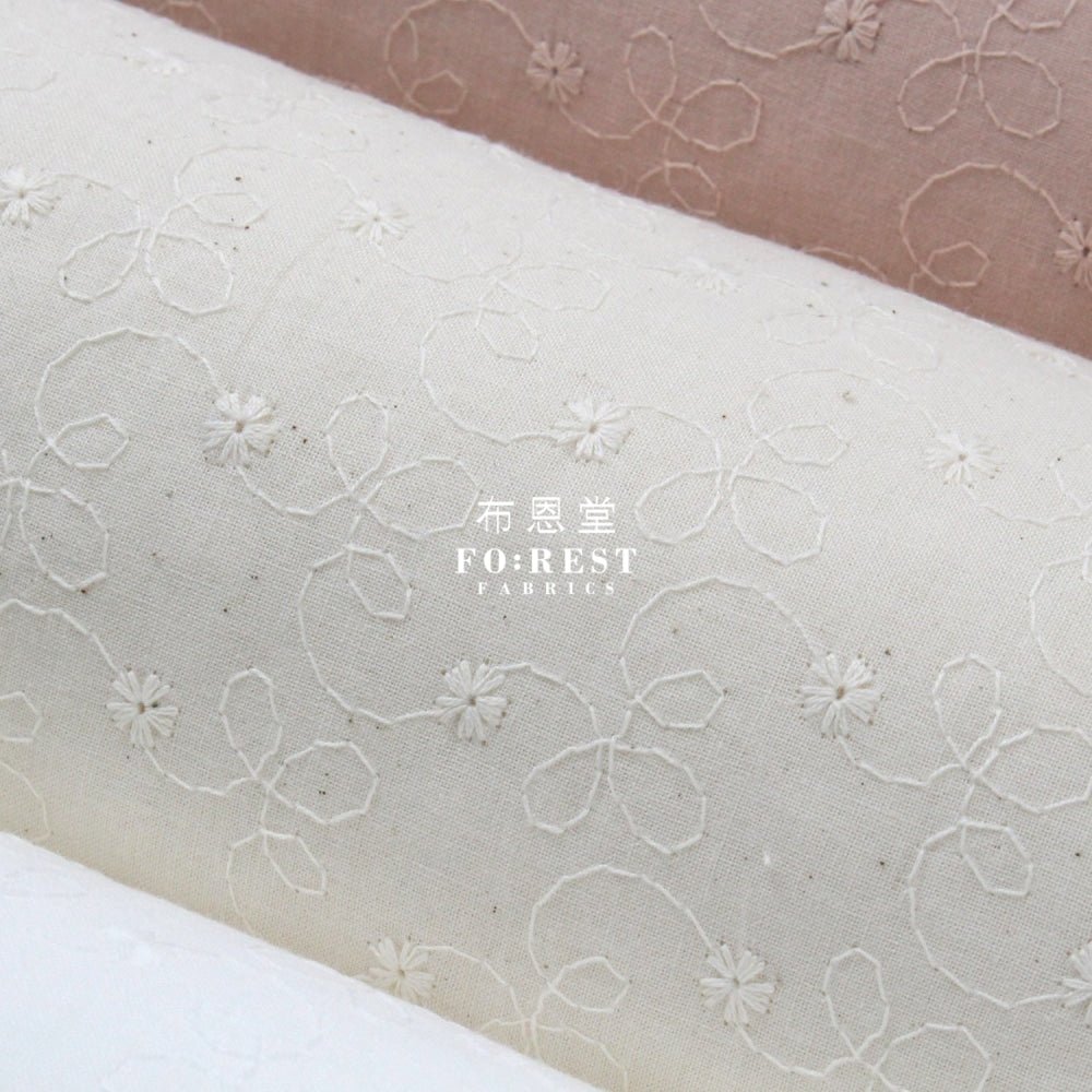 embroidery cotton - Simply flowers - FO:REST Fabric 布恩堂Liberty fabrictana lawnjapanese fabricykk zipper