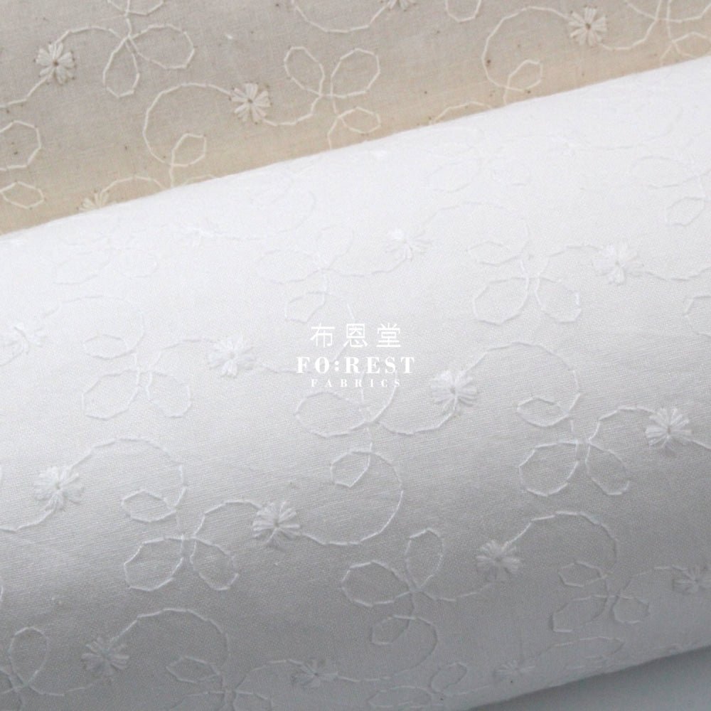 embroidery cotton - Simply flowers - FO:REST Fabric 布恩堂Liberty fabrictana lawnjapanese fabricykk zipper