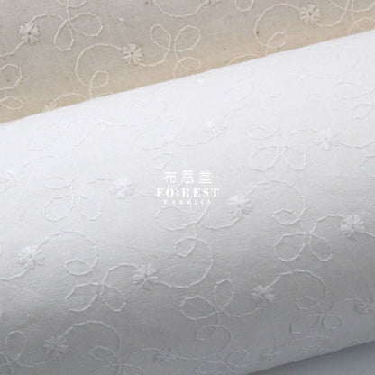 embroidery cotton - Simply flowers - FO:REST Fabric 布恩堂Liberty fabrictana lawnjapanese fabricykk zipper