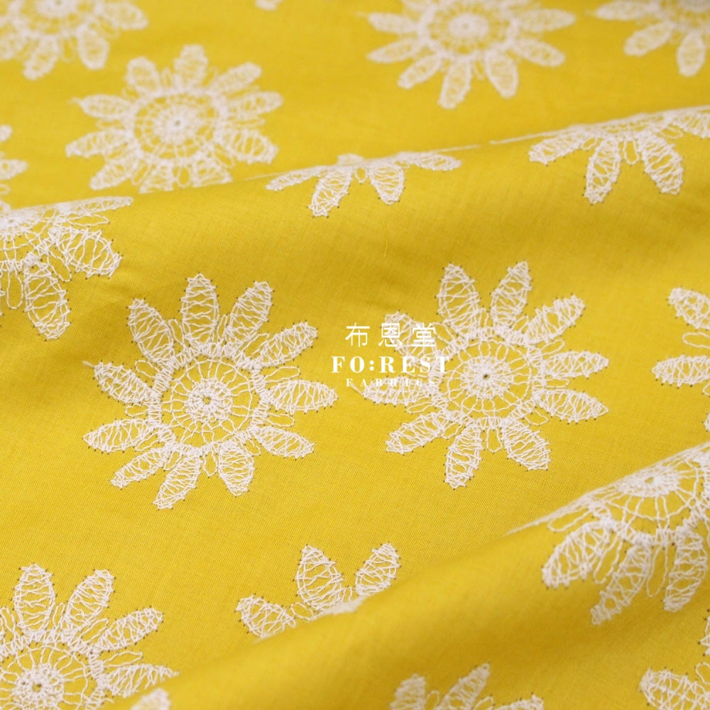 Embroidery Cotton - Sunflower Mustard Fabric