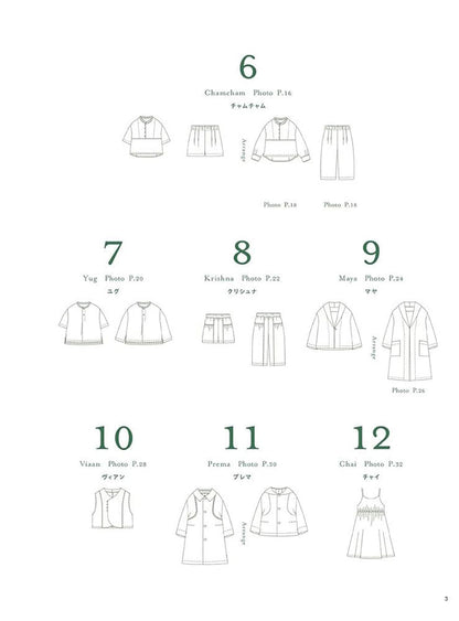 Enjoy 12 different styles of adorable children's clothing book - FO:REST Fabric 布恩堂Liberty fabrictana lawnjapanese fabricykk zipper