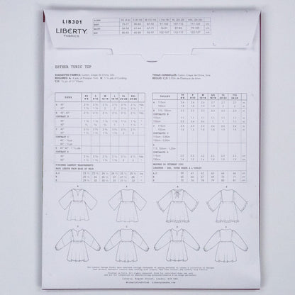 Esther Tunic Top Ladies Set - Liberty Paper pattern - FO:REST Fabric 布恩堂Liberty fabrictana lawnjapanese fabricykk zipper