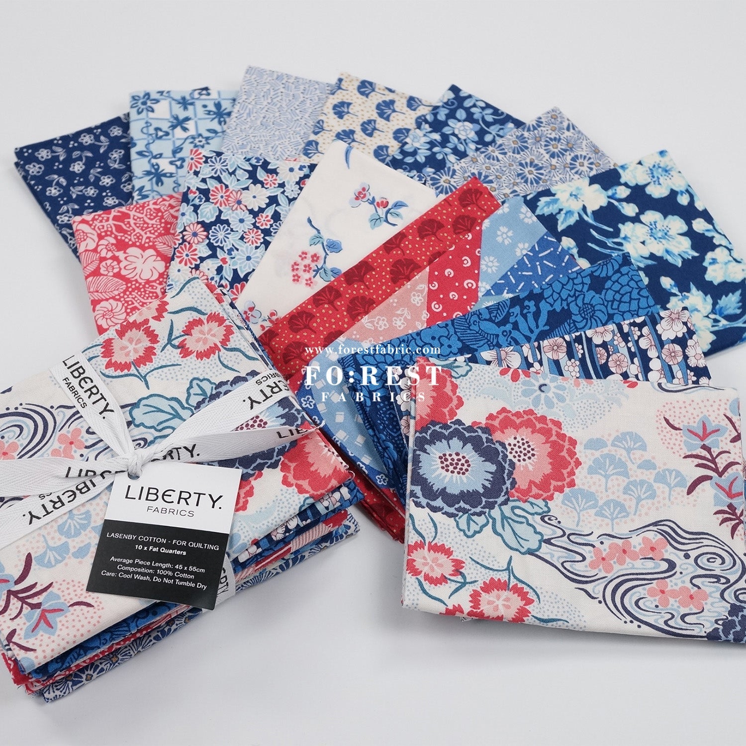 Fat Quarter Bundle Quilting Liberty Arthurs Garden - FO:REST Fabric 布恩堂Liberty fabrictana lawnjapanese fabricykk zipper