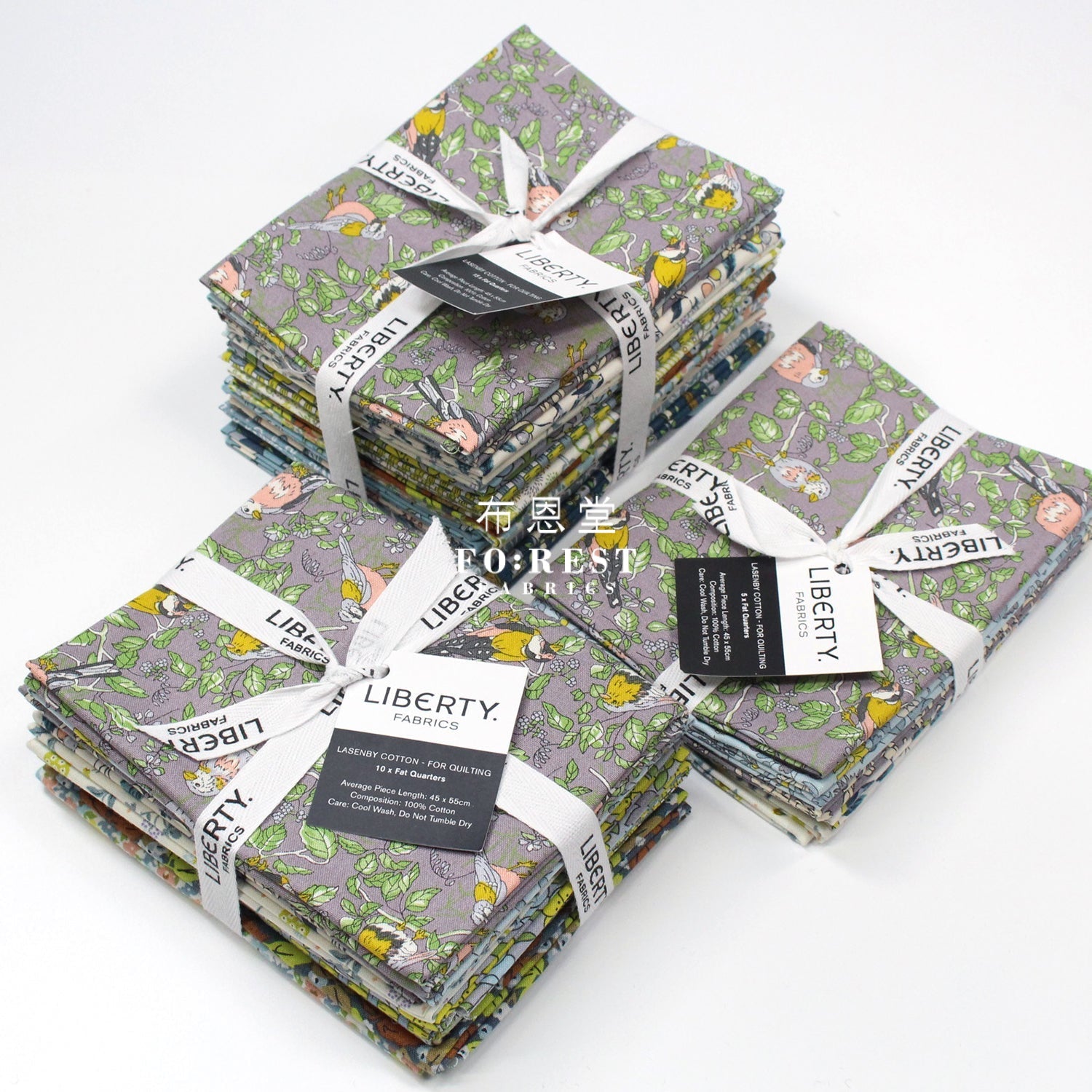 Fat Quarter Bundle Quilting Liberty Misty Morning SET - FO:REST Fabric 布恩堂Liberty fabrictana lawnjapanese fabricykk zipper