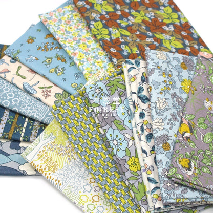 Fat Quarter Bundle Quilting Liberty Misty Morning SET - FO:REST Fabric 布恩堂Liberty fabrictana lawnjapanese fabricykk zipper