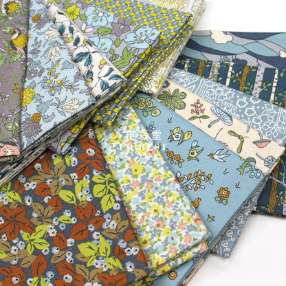 Fat Quarter Bundle Quilting Liberty Misty Morning SET - FO:REST Fabric 布恩堂Liberty fabrictana lawnjapanese fabricykk zipper