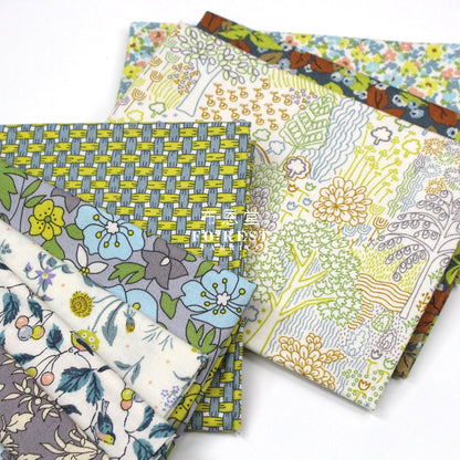 Fat Quarter Bundle Quilting Liberty Misty Morning SET - FO:REST Fabric 布恩堂Liberty fabrictana lawnjapanese fabricykk zipper