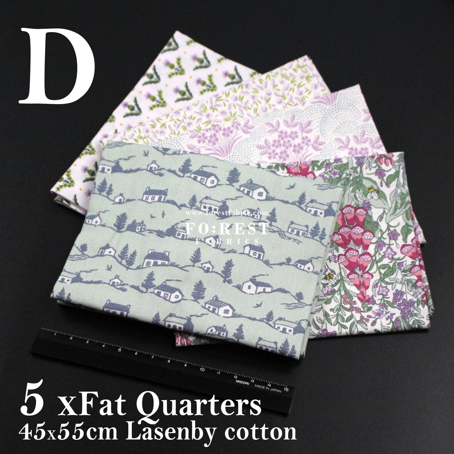 Fat Quarter Bundle Quilting Liberty Postcard from the Highlands SET - FO:REST Fabric 布恩堂Liberty fabrictana lawnjapanese fabricykk zipper