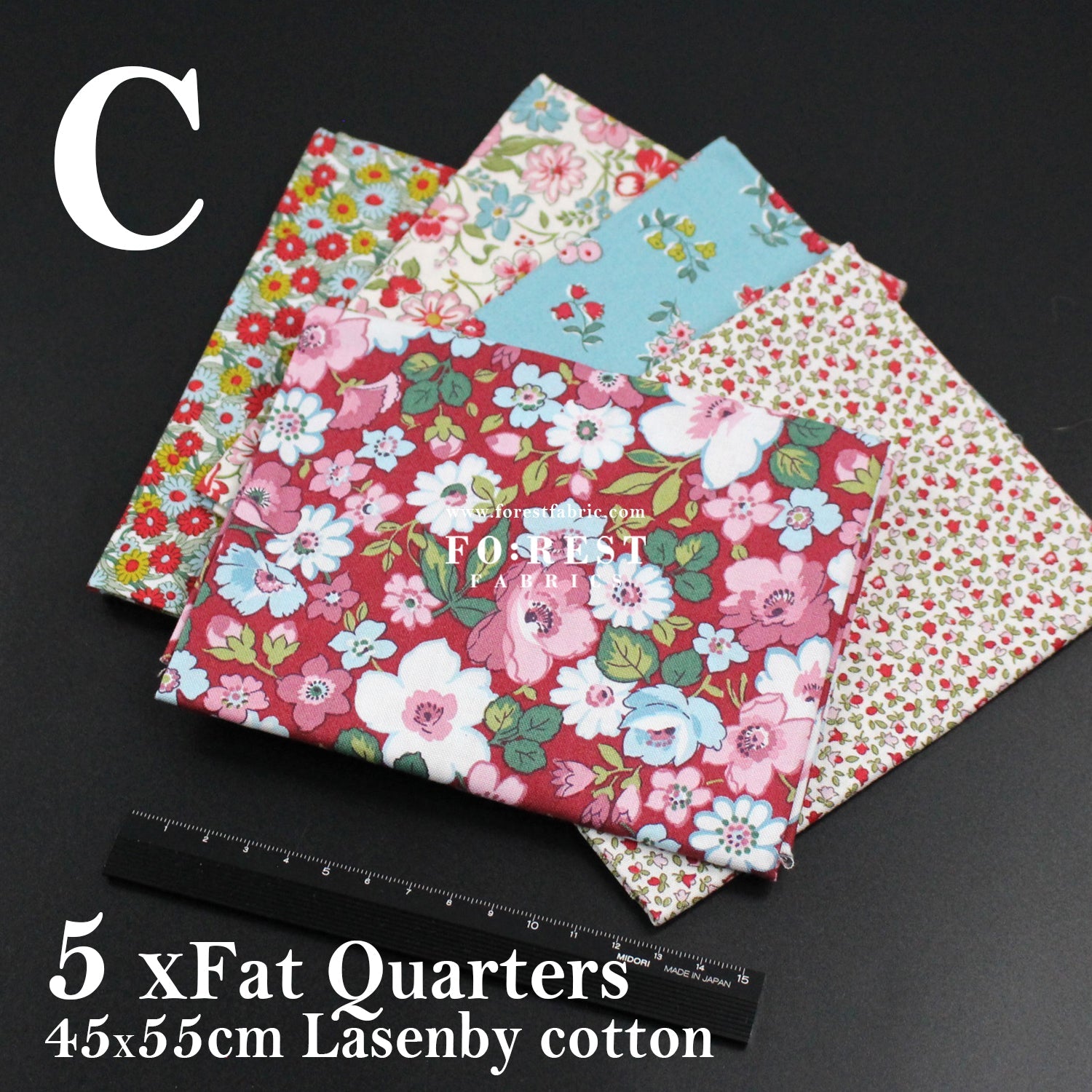 Fat Quarter Bundle Quilting Liberty Postcard from the Highlands SET - FO:REST Fabric 布恩堂Liberty fabrictana lawnjapanese fabricykk zipper