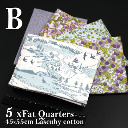 Fat Quarter Bundle Quilting Liberty Postcard from the Highlands SET - FO:REST Fabric 布恩堂Liberty fabrictana lawnjapanese fabricykk zipper