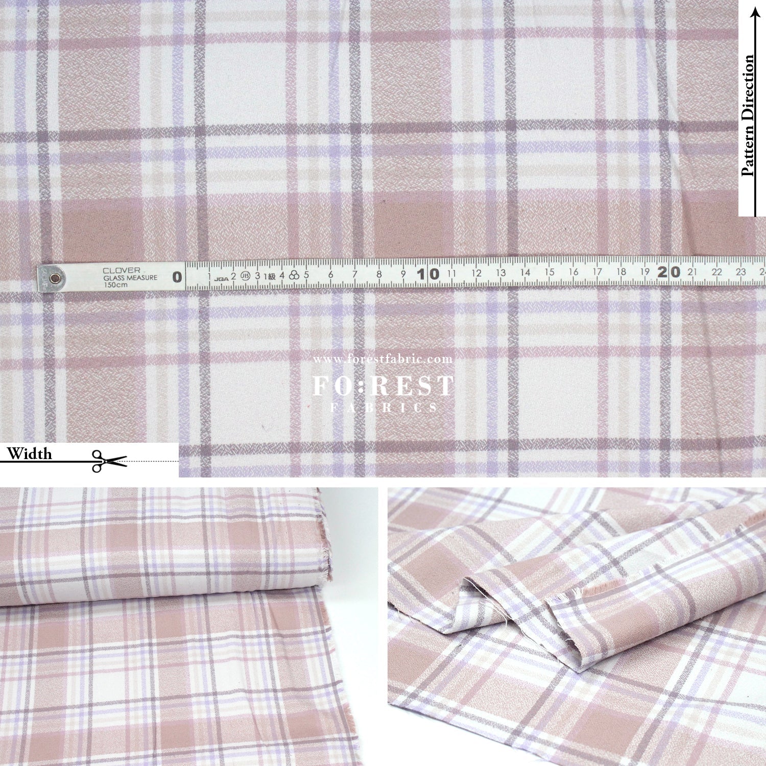 Flannel - HEARTHER TARTAN 法籣絨 - FO:REST Fabric 布恩堂Liberty fabrictana lawnjapanese fabricykk zipper